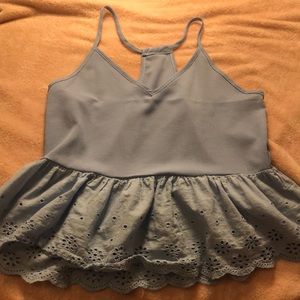 Tank top blouse light blue